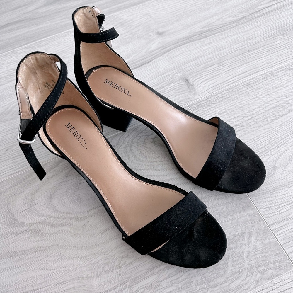 Merona Marcella Black Heeled Sandals